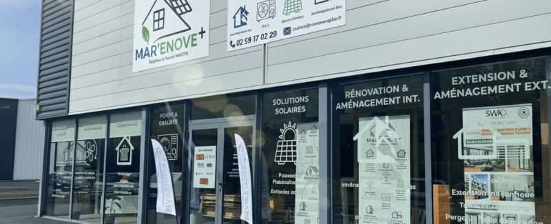 Photo prise du parking de l'agence Mar'enove+ de Laval